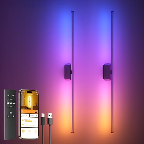 40 Inch Battery Operated Wall Sconces Set of 2 (2 Count)