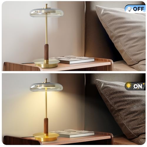 Brass Base Mushroom Table Lamp