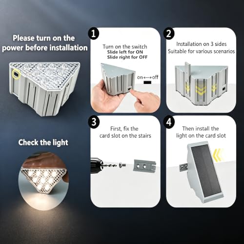 Solar Stair Lights 8 Pack (8 Count)