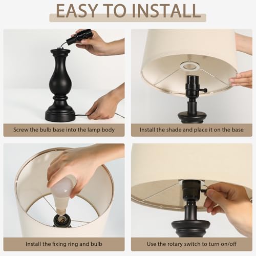 Farmhouse Table Lamps Set of 2 (2 Count)