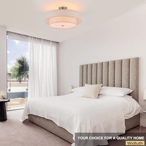 21.7" Large Chrome Flush Mount Ceiling Light