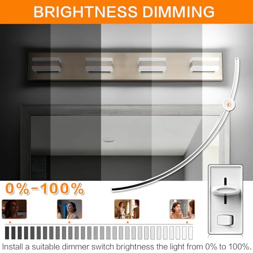 Bathroom Light Fixtures Brushed Nickel Vanity Lights for Bathroom Above Mirror