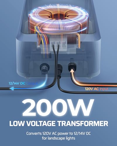 200W Low Voltage Landscape Transformer for LED Lighting