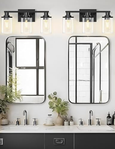 20 Inch 3 Light Black Bathroom Vanity Light ETL Listed