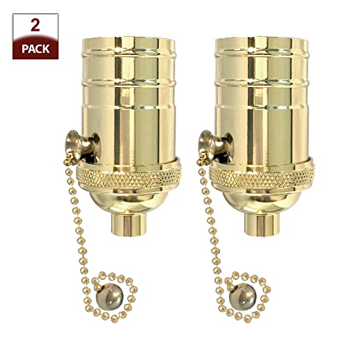 Pull Chain Lamp Socket for Incandescent LED Bulbs (2 Count)