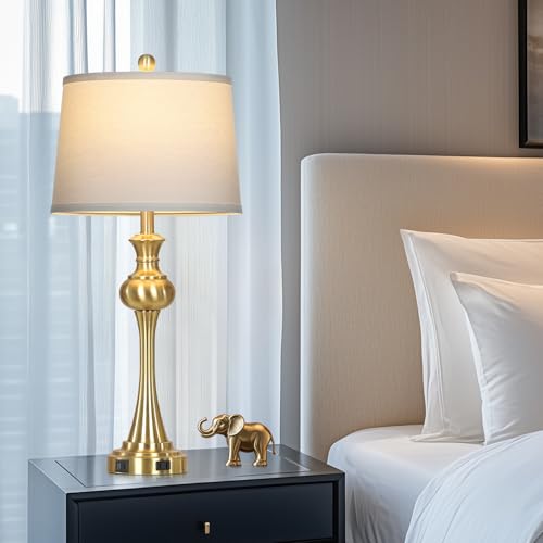28.75" Gold Table Lamps for Living Room (2 Count)