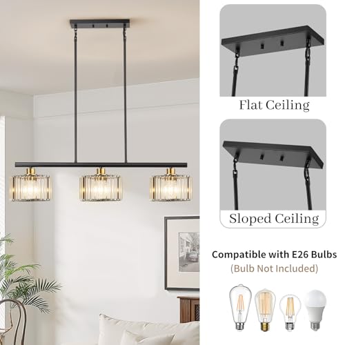 Pendant Lights Kitchen Island Black and Gold