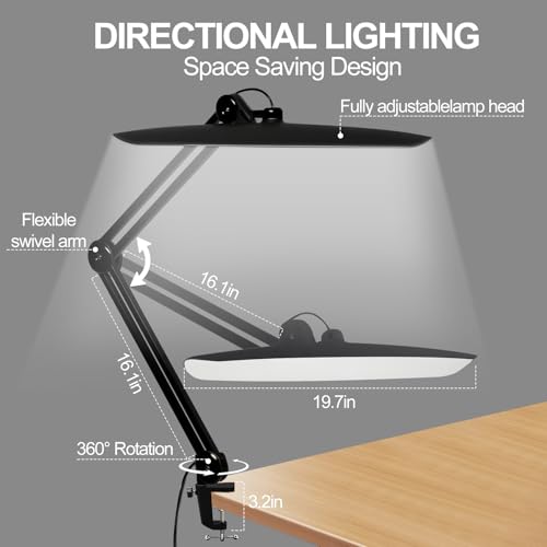 20" LED Desk Lamp with Clamp