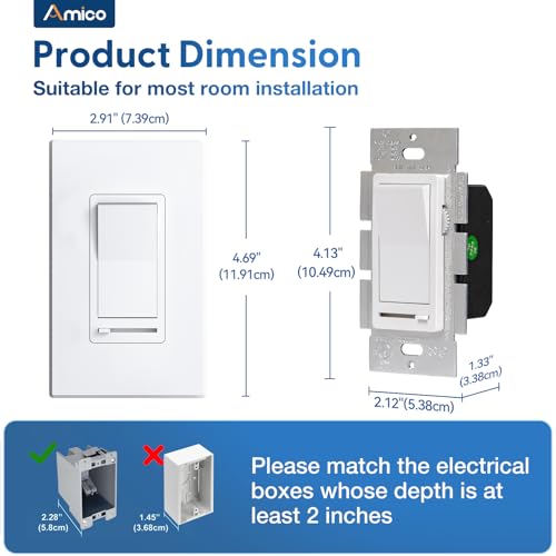 12 Pack Dimmer Light Switch (12 Count)