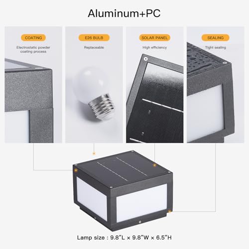 Square Solar Post Lights