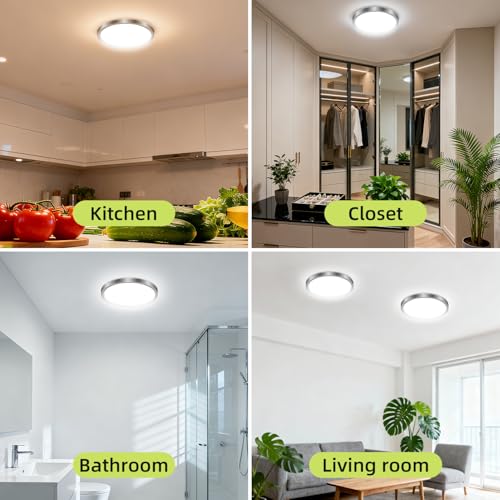 6PACK Flush Mount LED Ceiling Light Fixture
