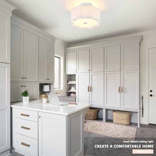 13" White Semi Flush Mount Ceiling Light