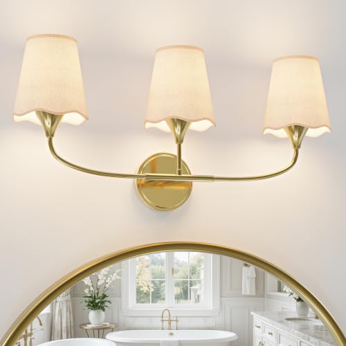 Brushed Gold Bathroom Vanity Light (Gold / 3 Light)