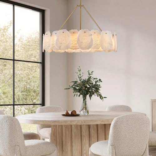 Round Alabaster Chandelier