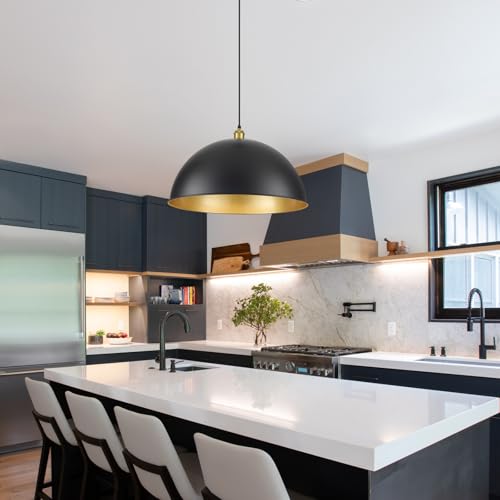 20 Inch Black Pendant Light Fixtures (2 Count)