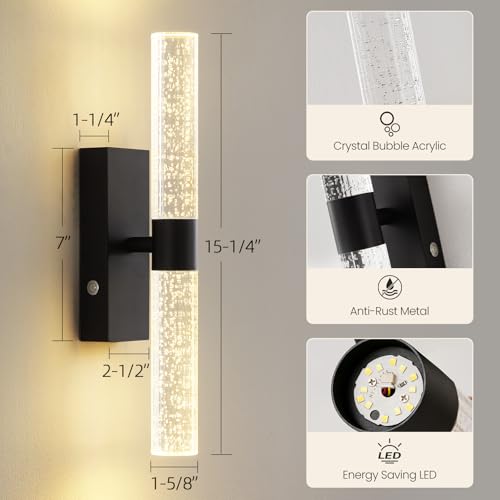 Battery Operated Wall Sconces Set of 2
