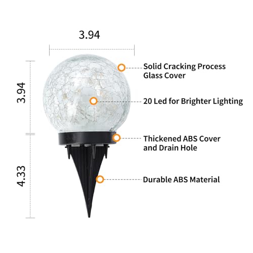 Solar Globe Lights Outdoor Waterproof
