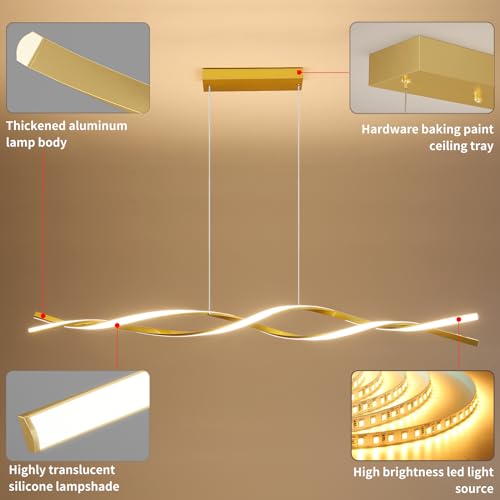57in Large Gold Modern Ceiling Pendant Light