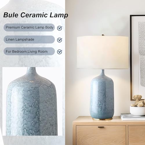 Light Blue Ceramic Table Lamp