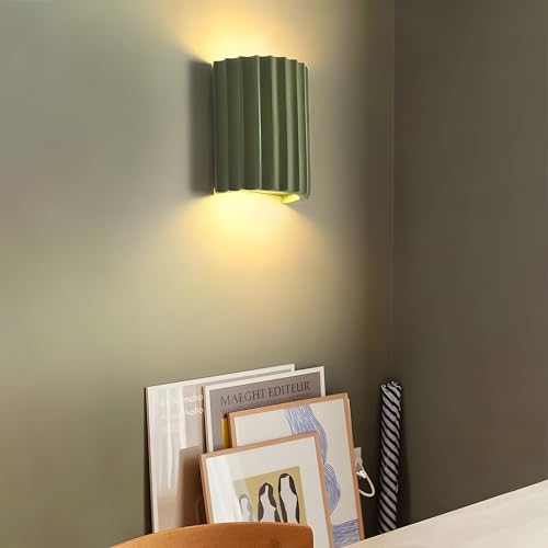 Modern LED Wall Sconce Minimalist Resin Wall Light Nordic Style Half