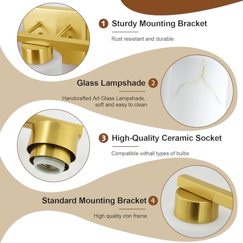 3 Light Bathroom Light Fixtures (3 Count)