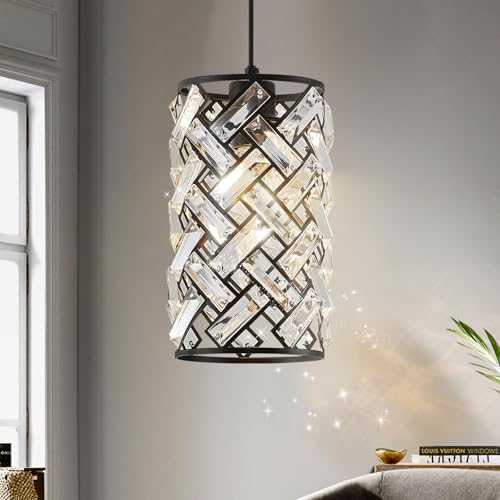 Black Crystal Pendant Light