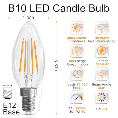 Candelabra Light Bulbs 40 watt Equivalent (24 Count)