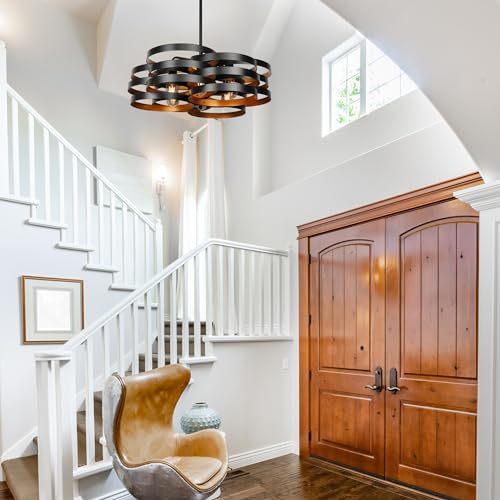 6 Light Modern Farmhouse Chandeliers for Dining Room