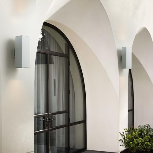 18" Modern Outdoor Porch Light in 2 Lights (2 Count)