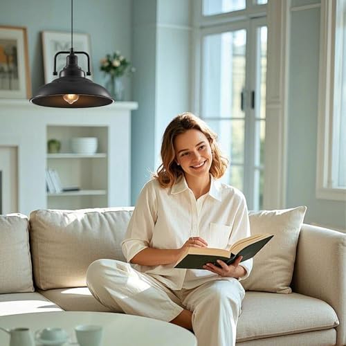 Black Pendant Light 12.5 inches 2 Packs