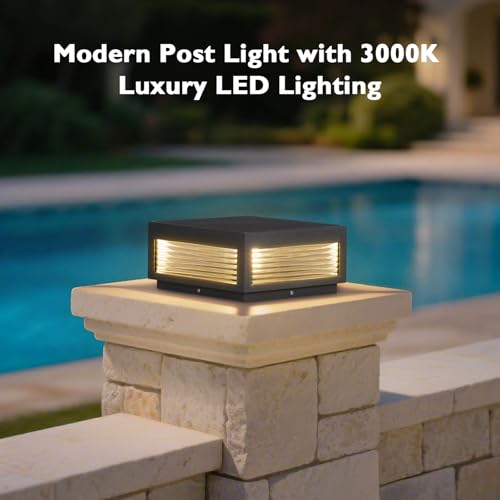 Glass Post Lights Hard Wired