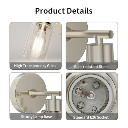 Bathroom Wall Sconces Set of 2 (2 Count)