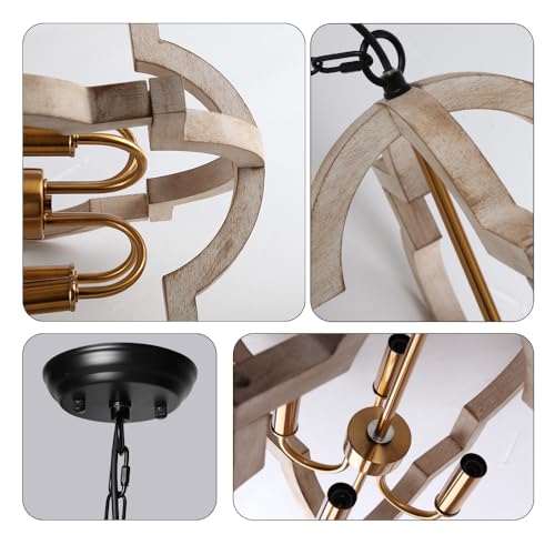 4 Light Farmhouse Chandelier (4 Count)