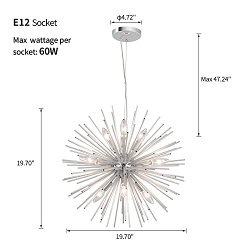 Modern Chrome Sputnik Chandeliers