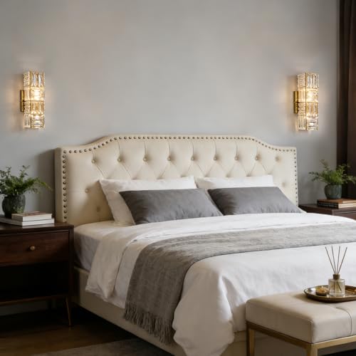 12 Inch Crystal Wall Sconce Gold Sconces Wall Lighting
