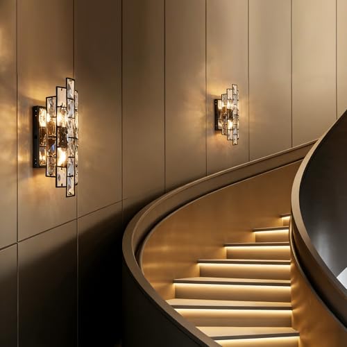 K9 Crystal Wall Sconce with Touch Switch for Bedroom