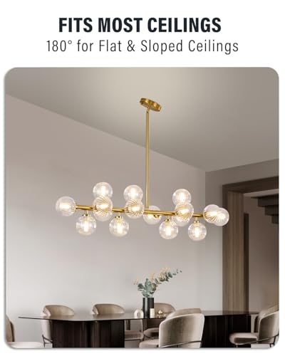 Glass Globe Sputnik Chandelier