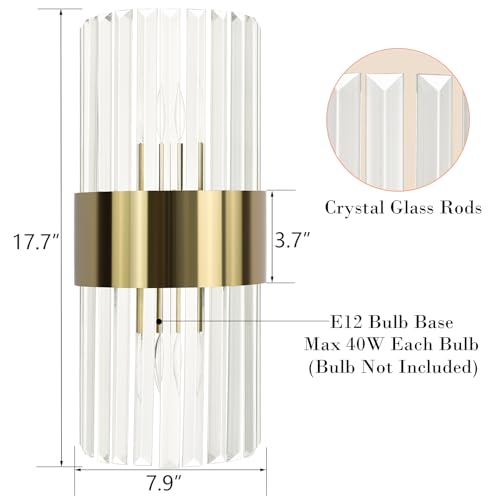 Modern Gold Wall Sconces Set of 2 (2 Count)