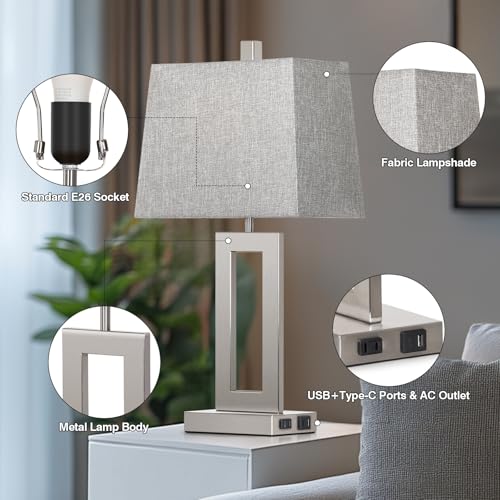 Bedside Table Lamp Set of 2 (2 Count)