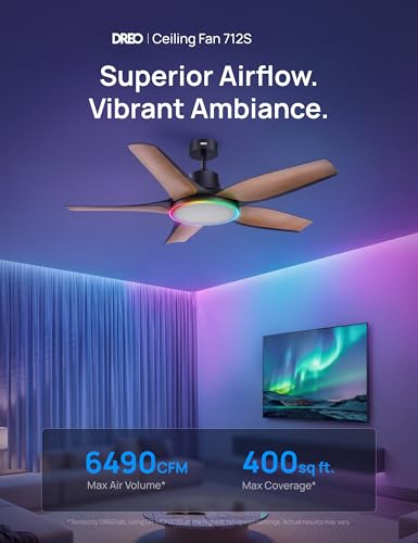 Smart RGBIC Ceiling Fans with Lights