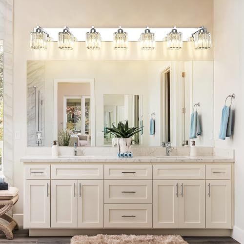 Bathroom Vanity Light Fixtures Chrome Vanity Light for Bathroom Crystal Vanity Lighting Fixtures 7 Light