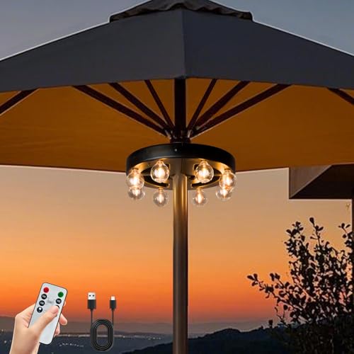 Umbrella Lights Outdoor Patio (8 Count)