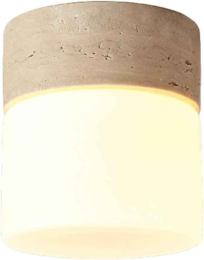 Nordic Minimalist Ceiling Light, G9 Travertine Flush Mount Ceiling Lamps, Indoor Lighting Artistic Decor Glass Close to Ceiling Light, for Bedroom Hallway Living Room Entryway