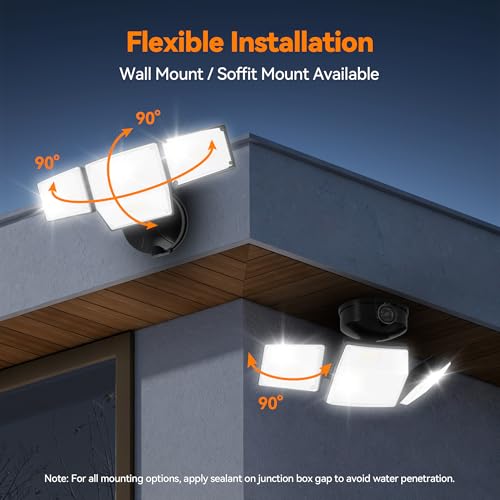 85W 10000LM Dusk to Dawn Outdoor Lighting (Black)