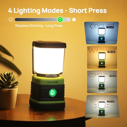 1000LM LED Camping Lantern Rechargeable