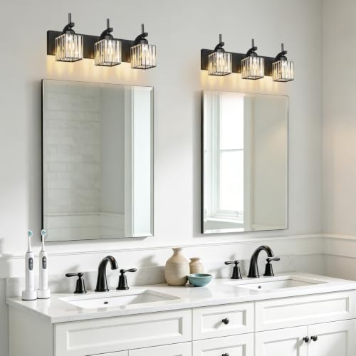 Black Vanity Light (Black / 3-Light)