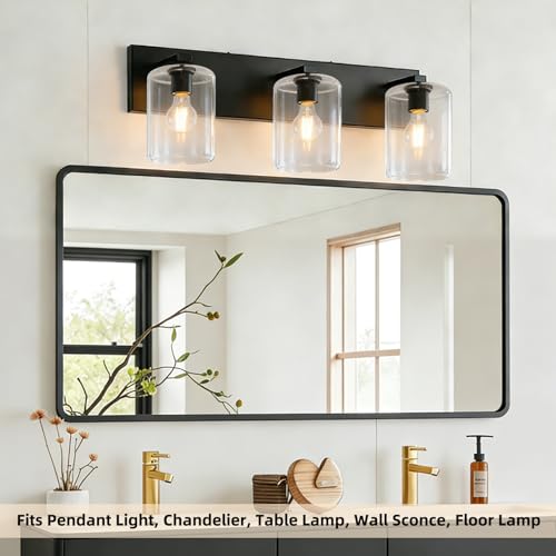 Clear Cylinder Glass Lamp Shade