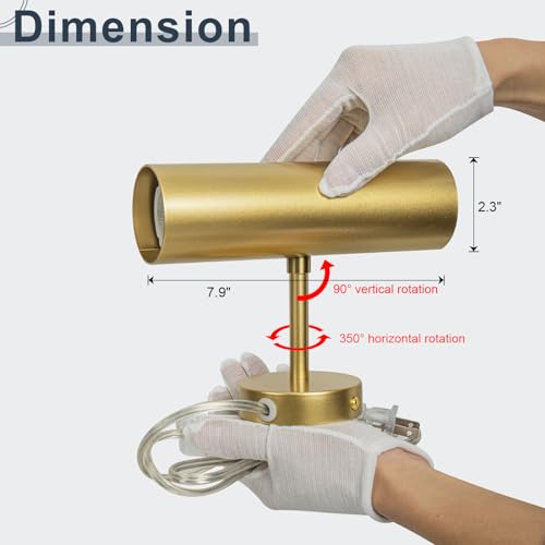 Modern Gold Plug in Swing Arm Wall Sconces with Cord (2 Count)
