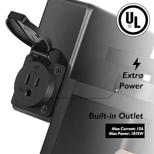 Porch Lights with Outlet (2 Count)