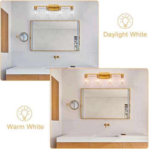 Brushed Gold Bathroom Light fixtures
